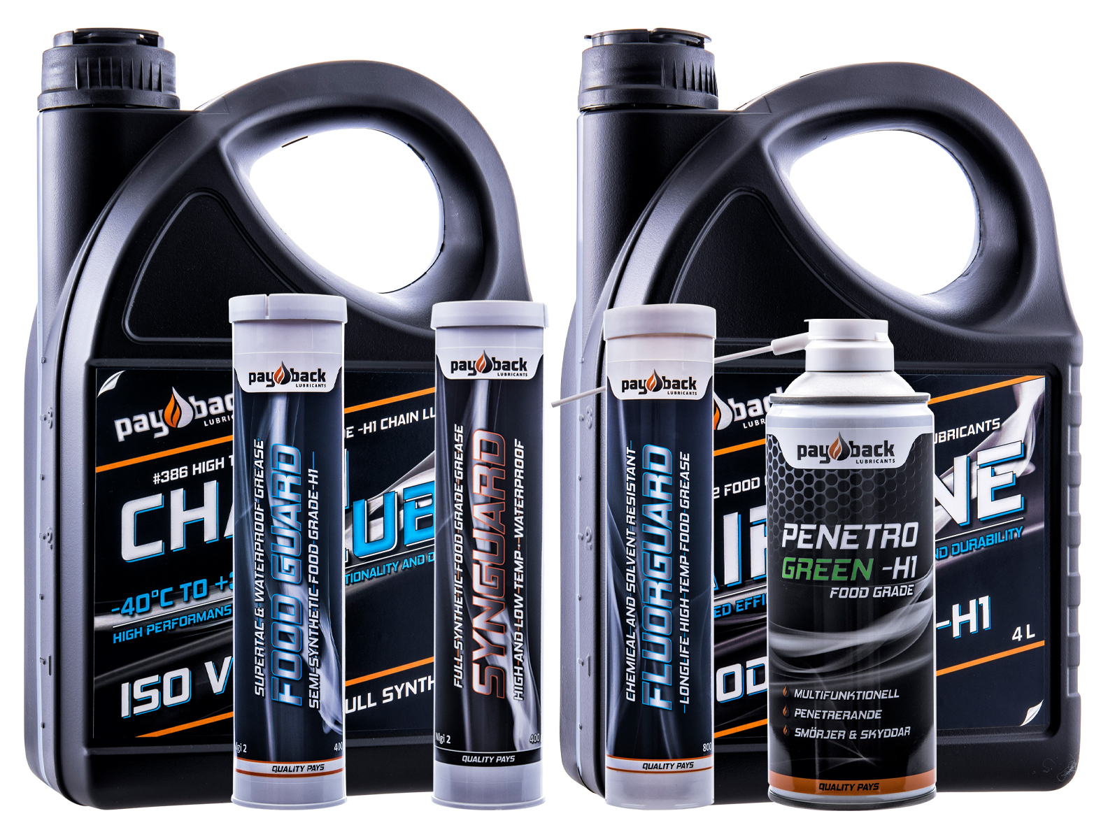 Levnedsmiddel H1 fra Payback Lubricants se vores sortiment her